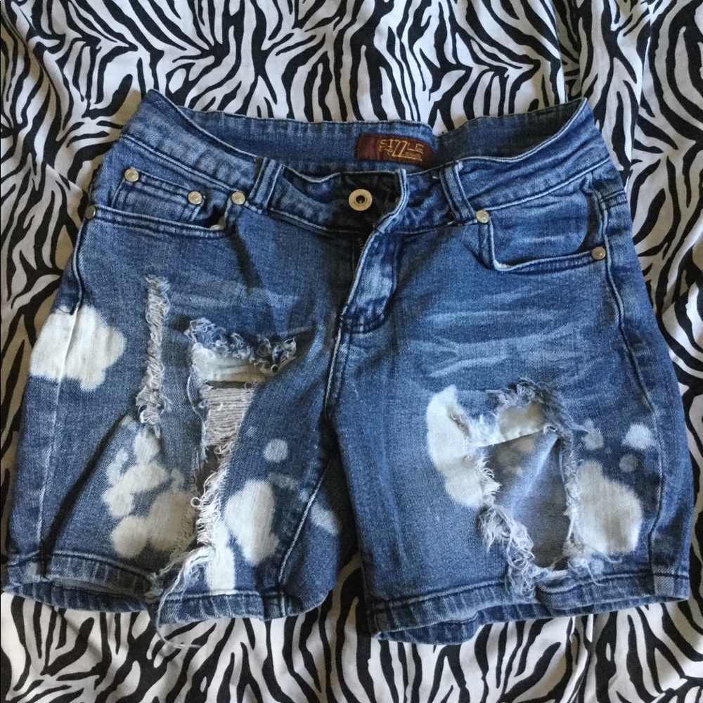 Ripped Jean Shorts